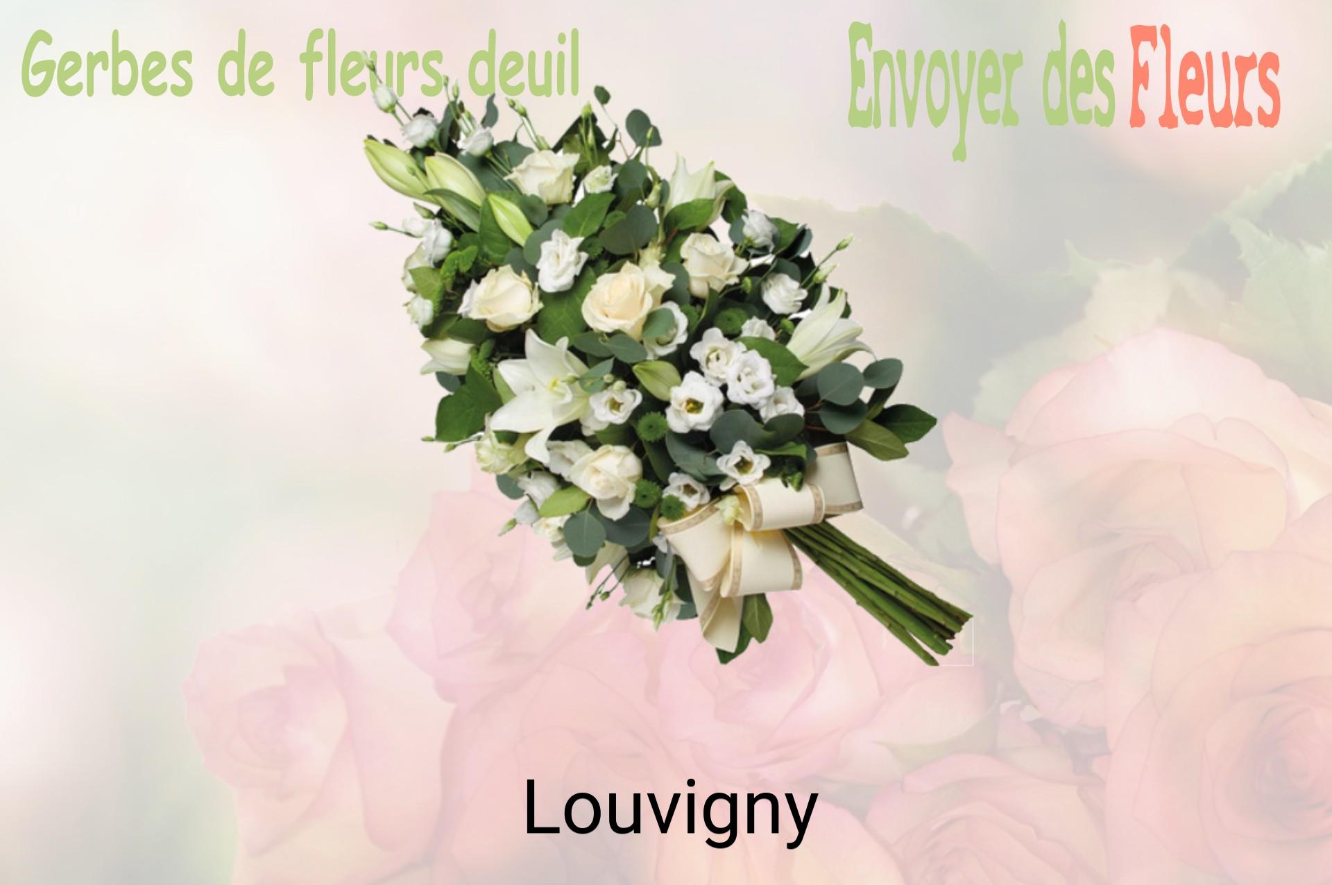 Gerbe de fleurs de deuil livrée à Louvigny